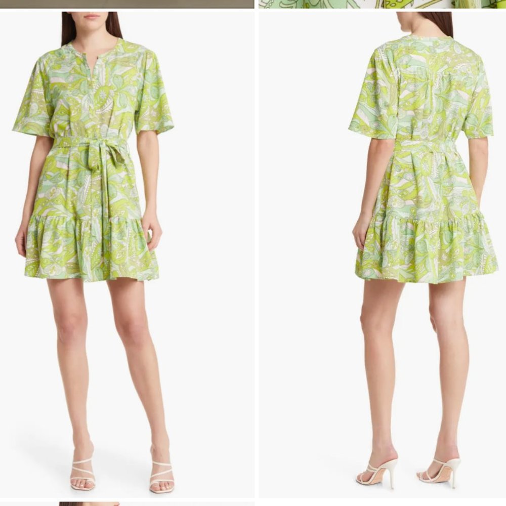 Offers Welcome! NWOT Nordstrom Melloday Print Tie Waist Dress L